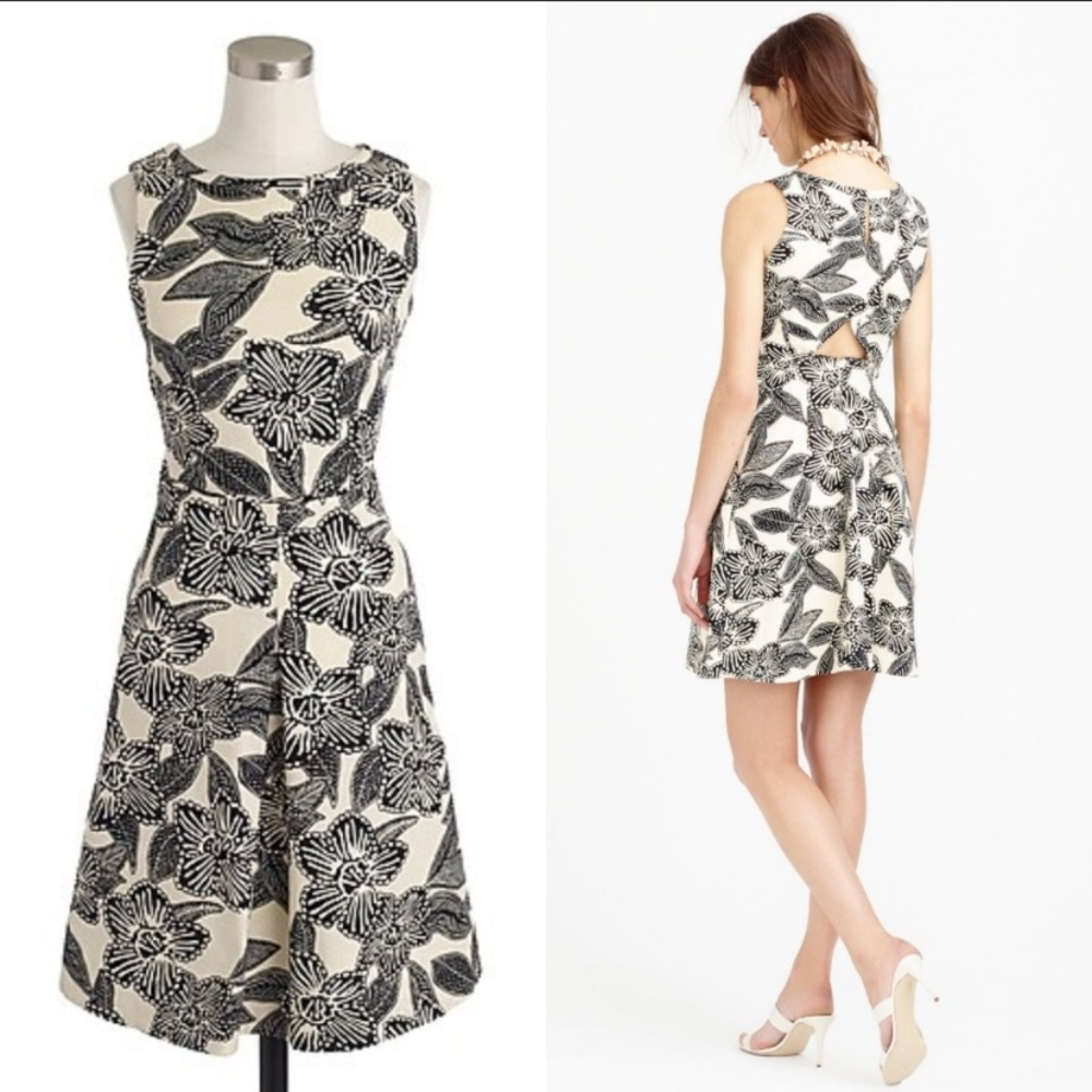 J. Crew Polynesian Floral Cutout Sleeveless Dress